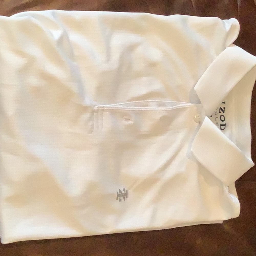 White knit men’s polo